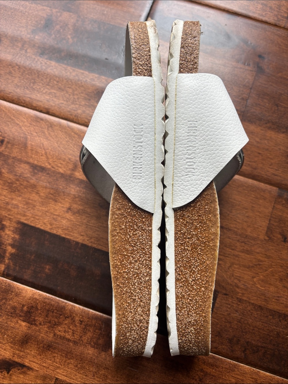 Birkenstock White Madrid Big Buckle Slide Sandals - Single Strap - Picture 3 of 6